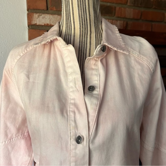 Free People Hannah Denim Mini Dress in Light Pink Tie Dye Sz S - Picture 7 of 13